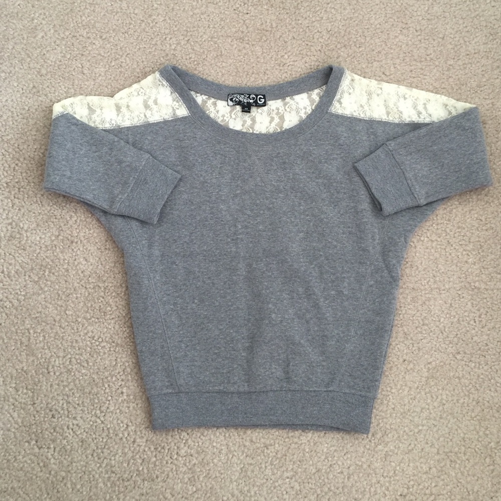 G by Guess lace sweatshirt xs